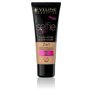 Selfie Time 2in1 Abdeckende und feuchtigkeitsspendende Foundation & Concealer Nr. 05 Beige