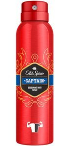 Old Spice Captain Deodorant Spray For Men, 150ml, 48 Hours Freshness, 0% Aluminum