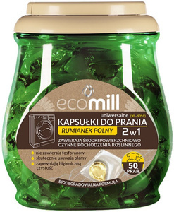 ECOMILL kapsułki do prania uniwersalne – Rumianek Polski – 50 kapsułek