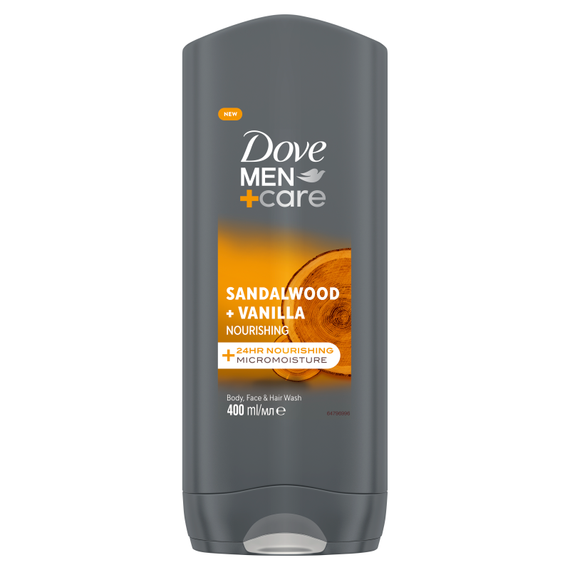 Dove Men+Care Sandelholz + Vanille 3-in-1 Duschgel 400 ml