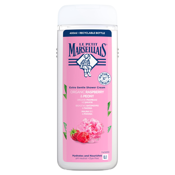 Le Petit Marseillais Creamy Shower Gel Organic Raspberry & Peony 400 ml