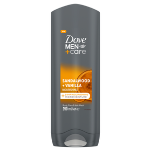Dove Men+Care Sandalwood + Vanilla 3-in-1 Shower Gel 250 ml