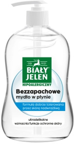 BIAŁY JELEŃ – Mydło w płynie bezzapachowe 500 ml