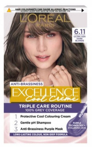 L'Oréal Paris Excellence Crème permanent hair dye 6.11 Ultra Ash Dark Blonde