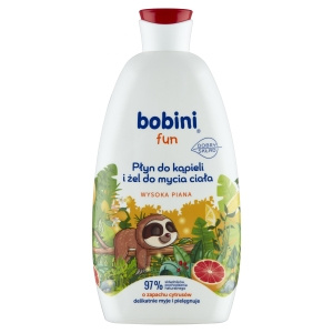 bobini Fun Badeflüssigkeit und Körperwaschgel mit Zitrusduft 500 ml