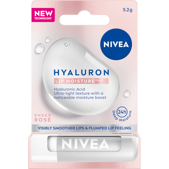 Nivea Hyaluron Lip Moisture Plus Rose Feuchtigkeitsbalsam 5,2 g