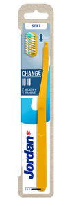 JORDAN CHANGE SOFT TOOTHBRUSH WITH REPLACEMENT HEADS 2pcs