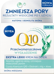 NIVEA Q10 WYGŁADZENIE Krem przeciwzmarszczkowy do cery mieszanej SPF15 50ml