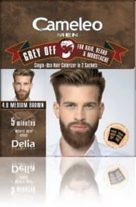 Cameleo Men Grey Off Einweg-Haarfärbemittel 4,0 Mittelbraun