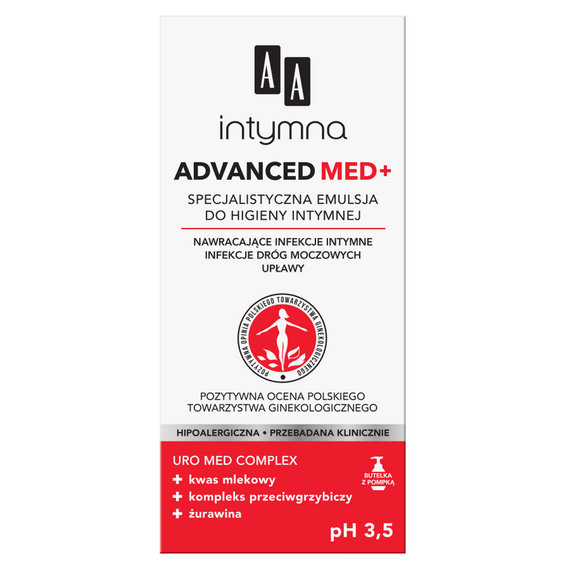 AA Intymna Advanced Med+ Spezialemulsion für die Intimhygiene Advanced pH 3,5 300 ml