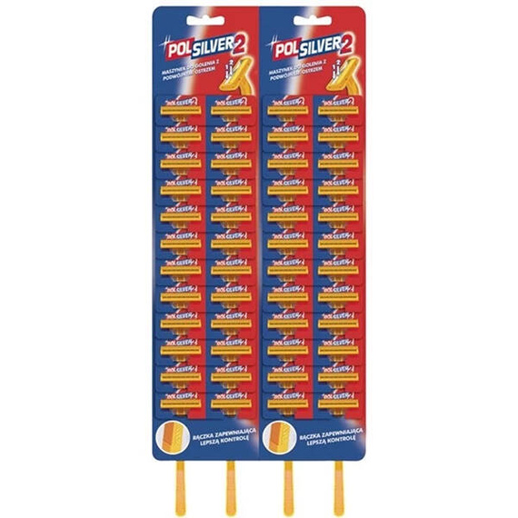 Polsilver 2 Palte Maszynka do golenia z podwójnym ostrzem 48 szt