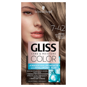 Gliss Color Care & Moisture Permanent hair dye 7-42 beige nude blonde