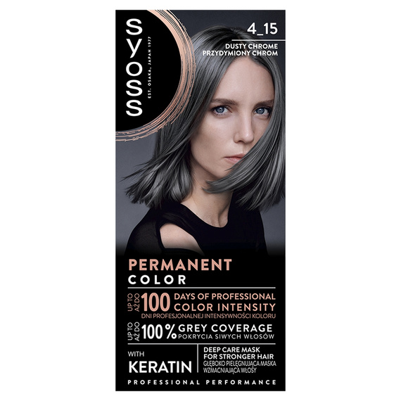 Syoss Permanent Coloration Permanent hair dye 4-15 smoked chrome