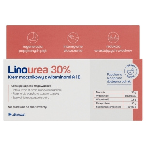 Linourea 30 % Krem mocznikowy z witaminami A i E 50 g