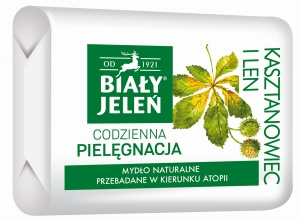 Biały Jeleń Mydło naturalne kasztanowiec i len 100 g