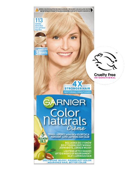 Farba do włosów Garnier Color Naturals Créme 113 Superjasny beżowy blond