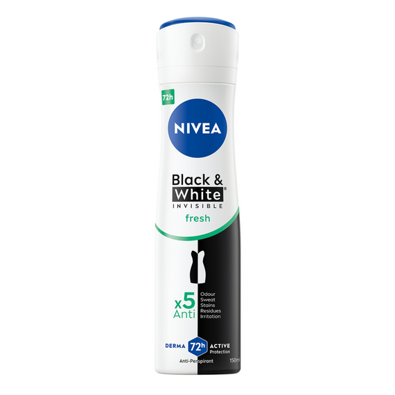 Nivea Black&White Invisible Fresh Antitranspirant Spray 150 ml