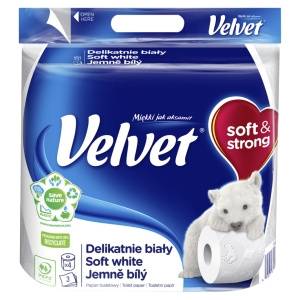 Velvet Papier toaletowy delikatnie biały 4 rolki