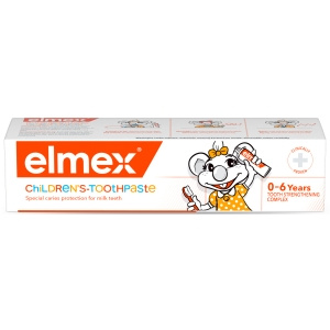 Elmex Zahnpasta für Kinder von 0 bis 6 Jahren mit einem Fluoridgehalt von 1000 ppm