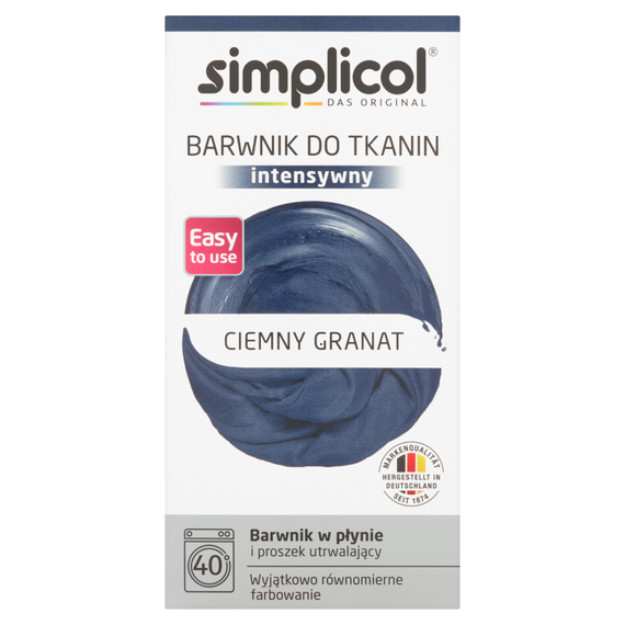 Simplicol Barwnik do tkanin intensywny ciemny granat