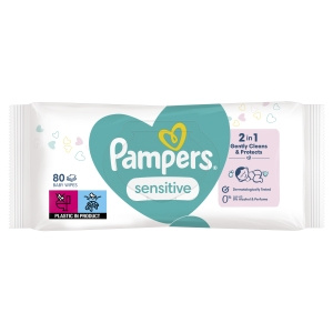 Pampers Sensitive Chusteczki nawilżane dla niemowląt 1 opakowania = 80 chusteczek nawilżanych