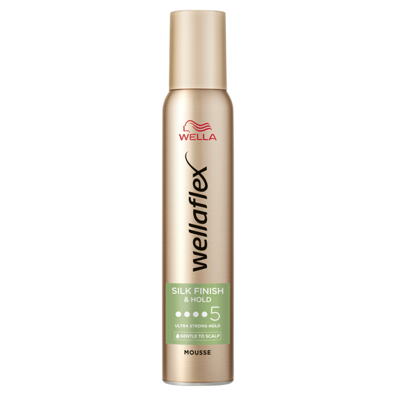 Wella Wellaflex Silk Finish & Hold Haarschaum mit ultrastarkem Halt, 200 ml