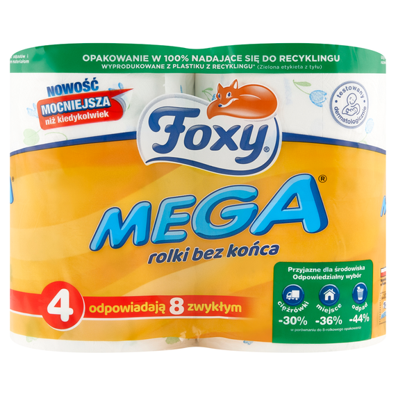 Foxy Mega Toilettenpapier 4 Rollen