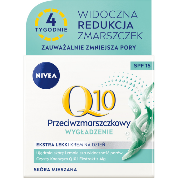 Q10 Wygładzenie Przeciwzmarszczkowy Ekstra lekki krem na dzień Spf15 50 ml