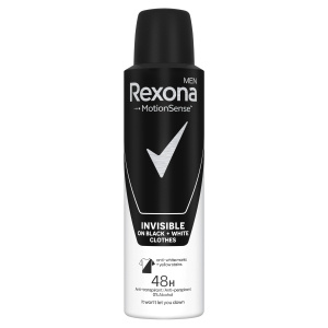 Rexona Men Invisible Black + White Antiperspirant spray 150 ml
