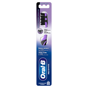 ORAL-B PRO-3DWHITE CHARCOAL Toothbrush - Deep Cleansing and Whitening - Medium, 1