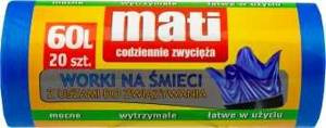 WORKI NA SMIECI  60L (20) LDPE+HDPE NIEBIESKIE UM14-15