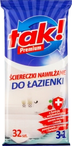 Tak Ściereczki nawilżane 32 szt do łazienki