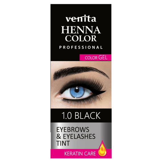 VENITA HENNA FÜR AUGENBRAUEN UND WIMPERN GEL 1.0 SCHWARZ