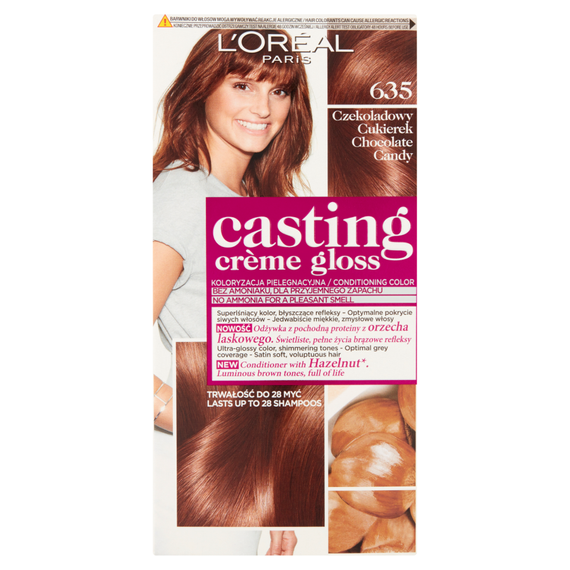 L'Oreal Paris Casting Crème Gloss Pflegendes Haarfärbemittel 635 Schokoladenbonbon