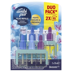 Ambi Pur mit einer Nachfüllung für den elektrischen Lufterfrischer Ambi Pur Spring Awakening, 40 ml