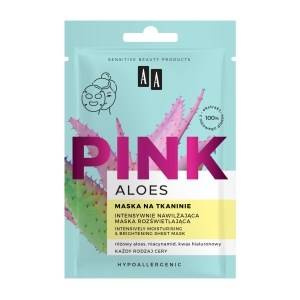 AA Aloes Pink Intensiv feuchtigkeitsspendende, leuchtende Maske auf Stoff, 18 ml