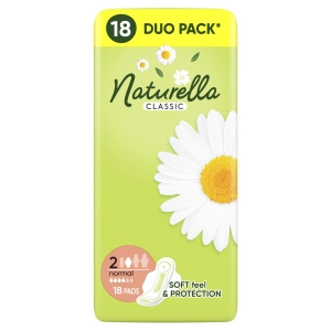 Naturella Classic Normal Rozmiar 1 Podpaski ze skrzydełkami × 18