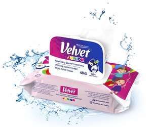 Velvet Junior Nawilżany papier toaletowy 48 sztuk