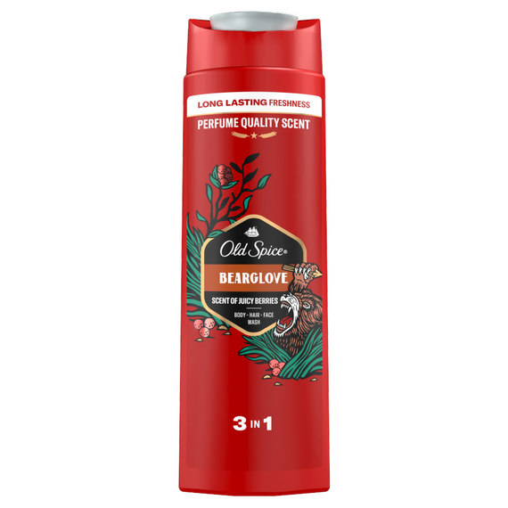 Old Spice Bearglove Herren-Duschgel und Shampoo, 400 ml. Langanhaltende Frische