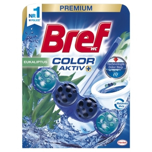 Bref WC Color Aktiv+ Wasch- und Duftanhänger für Toilettenschüssel Eukalyptus 50 g