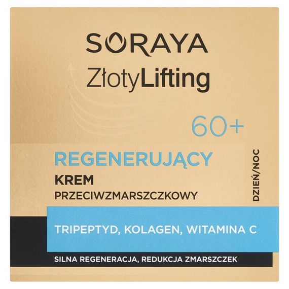 Soraya Złoty Lifting Regenerujący krem przeciwzmarszczkowy dzień noc 60+ 50 ml