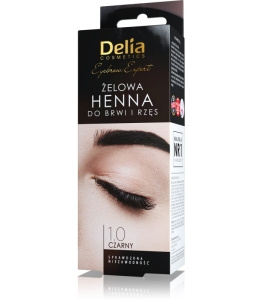 Delia Cosmetics Eyebrow Expert Gel Henna for Eyebrows and Eyelashes 1.0 Black