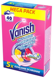 Vanish Color Protect Chusteczki zapobiegające farbowaniu 40 prań (20 sztuk)
