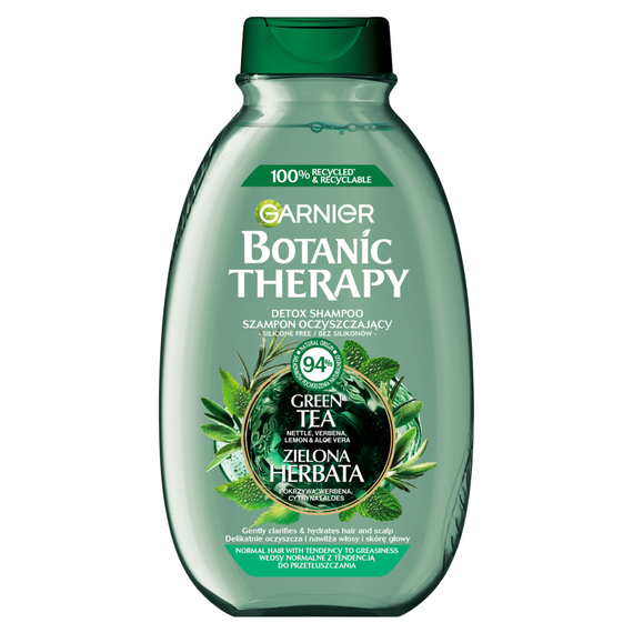 Garnier Botanic Therapy Cleansing Shampoo Green Tea Nettle Verbena Lemon Aloe 400 ml