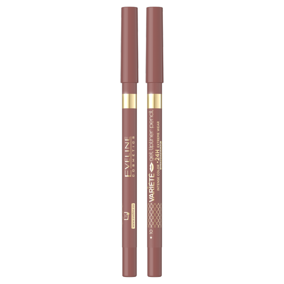 Eveline Cosmetics Variété Waterproof Gel Lip Liner, No. 10 Dusty Pink