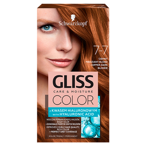 Schwarzkopf Gliss Color Farba do włosów ciemny miedziany blond 7-7