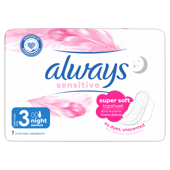 Always Platinum Pads with wings Secure Night, 7 pieces