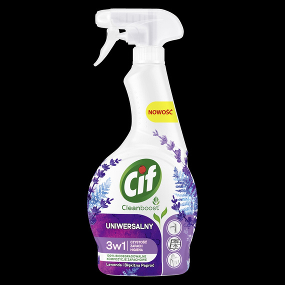 Cif Cleanboost Uniwersalny spray 3w1 lawenda i błękitna paproć 500 ml