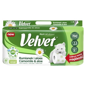 Samt Toilettenpapier Kamille und Aloe 8 Rollen