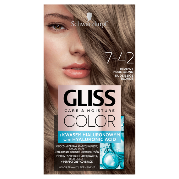 Gliss Color Care & Moisture Haarfärbemittel mit einer Haltbarkeit von 7–42 Beige-Nude-Blond